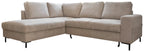 Sofa LEONIE L, lewa, beżowy sztruks