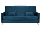 Sofa-łóżko clic clac do okazjonalnego spania LES TENDANCES zdejmowany pokrowiec szara