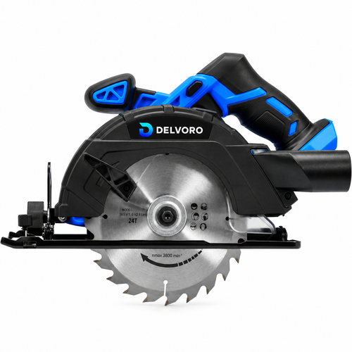 DEL-82811 PILARKA TARCZOWA 18 V 165 MM, 3800 MIN⁻¹ – (AKUMULATOR W ZESTAWIE + TARCZA PILARSKA)
